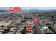 Charming aerial view of the community near Smoke Ranch Rd. and North Las Vegas Airport at 5400 Paul Kurtz Way # 105, Las Vegas, NV 89108