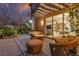 Inviting outdoor patio with stylish seating, perfect for relaxation and outdoor entertainment at 556 Caribbean Palm Dr, Las Vegas, NV 89138