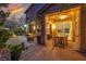 Outdoor patio with comfortable seating area and dining, perfect for entertaining guests at 556 Caribbean Palm Dr, Las Vegas, NV 89138