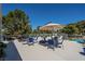Spacious patio with comfortable seating, perfect for outdoor entertaining and relaxation at 725 N Royal Crest Cir # 228, Las Vegas, NV 89169