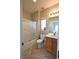 Bathroom with shower and a window at 7727 Widewing Dr, North Las Vegas, NV 89084