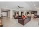 Bright living room with an open layout to the kitchen, perfect for entertaining at 8 Via Tiberina, Las Vegas, NV 89011