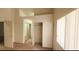 Bedroom featuring vaulted ceilings, closet and view of bathroom at 1325 Fiesta Grande Ct, North Las Vegas, NV 89031