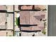 Aerial shot of a home with roof tile and backyard space in a community setting showing the layout and landscaping at 182 Robledo St, Las Vegas, NV 89138