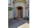 Inviting front entrance with a sheltered doorway and low maintenance landscaping at 206 Valerian St, Henderson, NV 89015