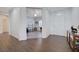 Inviting foyer with hardwood floors leading to the living area at 2261 Evening Lights St, Henderson, NV 89052