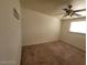 Bedroom with ceiling fan and window at 2564 San Marcos St, Las Vegas, NV 89115