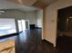 Open floor plan living room with sliding doors, fireplace and modern finishes at 2761 Lodestone Dr # 63, Las Vegas, NV 89117