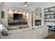 Comfortable living room with a modern fireplace, TV, and tasteful decor at 2785 Rosenhearty Dr, Henderson, NV 89044