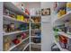 Pantry with multiple shelves that are full with food and drinks at 320 Ellen Marie Dr, Las Vegas, NV 89110