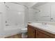 Bathroom featuring a shower and tub combination, white vanity, and a sink at 3609 Melonies Dr # 93, Las Vegas, NV 89103