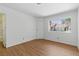 Light and bright bedroom featuring wood floors and a window for lots of natural light at 3609 Melonies Dr # 93, Las Vegas, NV 89103