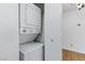 Laundry room featuring a stacked washer and dryer and a closet at 3609 Melonies Dr # 93, Las Vegas, NV 89103