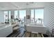 Spa-like bathroom with soaking tub, vanity, and floor-to-ceiling windows at 3750 Las Vegas Blvd # 4303, Las Vegas, NV 89158