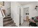 Hallway shows a bathroom and desk area by the staircase to the second story at 4249 Fleet Dancer St, Las Vegas, NV 89129