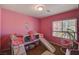 Bedroom with a loft bed, a slide, a hanging chair, and carpeted floors at 4535 Mission Meadow Cir, Las Vegas, NV 89139