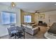 Open-concept living space with dining area and view of the living room at 4655 Gold Dust Ave # 206, Las Vegas, NV 89120
