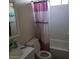 This is a bathroom featuring a sink, toilet, shower-tub, and updated vanity at 5284 Wellesley Ave, Las Vegas, NV 89122
