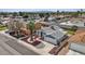 Aerial view showcases the property's landscaping and neighborhood proximity at 6553 Baywood Ave, Las Vegas, NV 89103