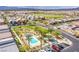 Extensive community featuring a pool, park, and green space, surrounded by modern homes at 7517 Crested Moon St, North Las Vegas, NV 89084