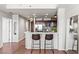 Kitchen featuring bar seating with stainless steel appliances and ample cabinet space at 8255 Las Vegas Blvd # 1219, Las Vegas, NV 89123
