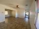 Open living room featuring tile flooring, recessed lighting, and natural light at 8566 Bright Bush St, Las Vegas, NV 89131