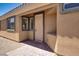 Welcoming front entrance with a stylish front door and stone-paved entryway at , North Las Vegas, NV 89084