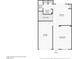 First floor plan featuring a spacious kitchen, living room, and garage layout at 10456 Prairie Schooner Ave, Las Vegas, NV 89129