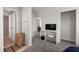 Functional hallway with built-in desk, convenient storage, and easy access to other areas of the home at 10468 Concetta Ave, Las Vegas, NV 89129