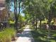 Picturesque community walkway with lush landscaping, mature trees, and well-maintained pathway at 11298 Corsica Mist Ave, Las Vegas, NV 89135
