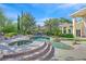 Luxury backyard pool with multiple levels, spa, lush landscaping, and serene water features at 1809 White Hawk Ct, Las Vegas, NV 89134