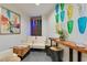 Relaxing lounge area with comfortable seating, modern decor, and unique water feature at 200 W Sahara Ave # 3510, Las Vegas, NV 89102