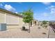 Backyard with low maintenance desert landscaping and privacy shades at 2453 Vivid Sky Pl, Henderson, NV 89044