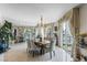 An elegant dining room showcases a large mirror and an abundance of natural light with views to the exterior at 2857 Paradise Rd # 401, Las Vegas, NV 89109