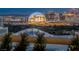 Las Vegas city view featuring the Sphere and the strip at twilight, captured from an elevated vantage point at 2857 Paradise Rd # Ph 3002, Las Vegas, NV 89109
