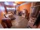 View of the basement which has a bed, small appliances and an orange wall at 2906 Cedar Ave, Las Vegas, NV 89101