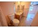 Bathroom featuring a standard toilet, single sink vanity, and shower/tub combo at 2906 Cedar Ave, Las Vegas, NV 89101