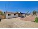 Large backyard with ample parking and covered patio at 3386 El Camino Real, Las Vegas, NV 89121