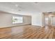Bright living room with recessed lighting and wood flooring throughout at 3386 El Camino Real, Las Vegas, NV 89121