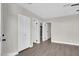Bedroom with painted walls, vinyl floors, and closet at 417 N Lamb Blvd # E, Las Vegas, NV 89110