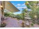 Backyard patio area featuring a fountain and seating at 4286 Pacifico Ln, Las Vegas, NV 89135