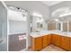 This bathroom features double sinks and lots of counter space at 4562 Sparwood Dr, Las Vegas, NV 89147