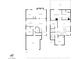 Black and white floor plan of both stories showing the layout of the house, including the kitchen, bedrooms, and garage at 4562 Sparwood Dr, Las Vegas, NV 89147