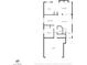 Black and white floor plan outlining the layout of the kitchen, dining room, bedrooms, and garage at 4562 Sparwood Dr, Las Vegas, NV 89147