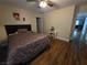 Cozy bedroom showcasing a comfortable bed and nice flooring at 5507 Gemini Bridges St, Las Vegas, NV 89130