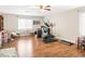 Versatile bonus room with natural light and hardwood floors, ideal for a home office or gym at 5507 Gemini Bridges St, Las Vegas, NV 89130