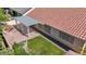 Cozy backyard features a patio cover, landscaping, and well maintained yard at 7824 Faith Ct, Las Vegas, NV 89131