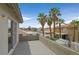 Patio with beautiful view of the neighborhood and tall palm trees at 928 Aspen Valley Ave, Las Vegas, NV 89123