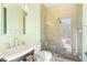 Modern bathroom features a glass door shower with designer tile and a stylish sink at 11 Misty Peaks Ct, Las Vegas, NV 89135