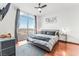 Serene main bedroom with a large window offering city views at 200 W Sahara Ave # 3303, Las Vegas, NV 89102